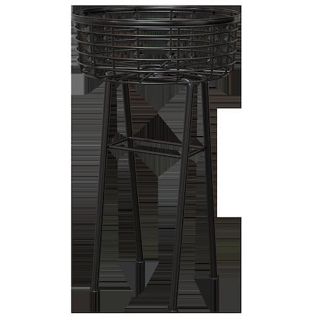 Panacea Panacea 20 in. H Black Metal Wire Basket Plant Stand 81440